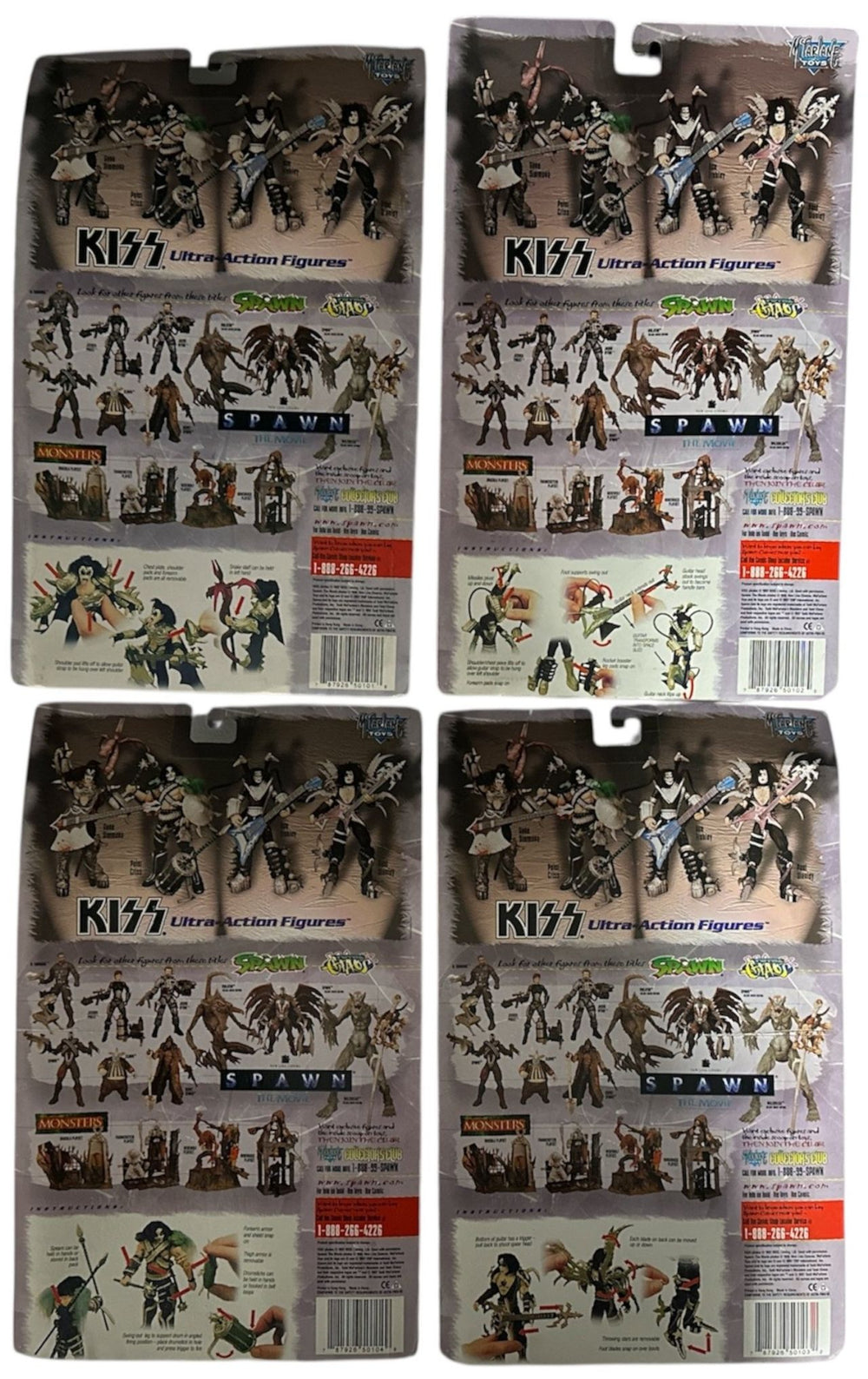 Kiss Set of Four Original Ultra-Action Figures US memorabilia