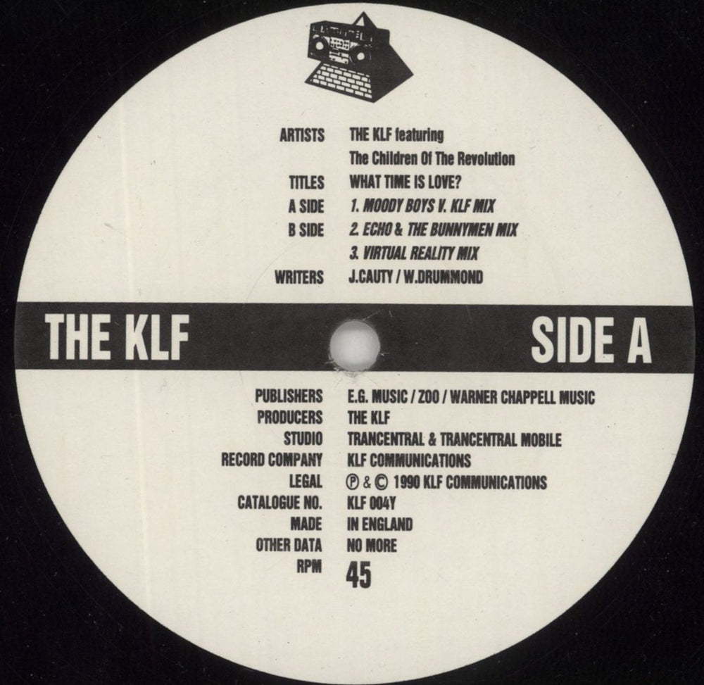 KLF What Time Is Love? - Remixes UK 12" vinyl single (12 inch record / Maxi-single) KLF12WH07428
