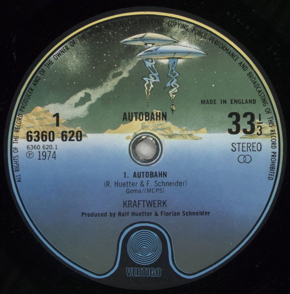 Kraftwerk Autobahn - 2nd - VG UK vinyl LP album (LP record) KRALPAU876954