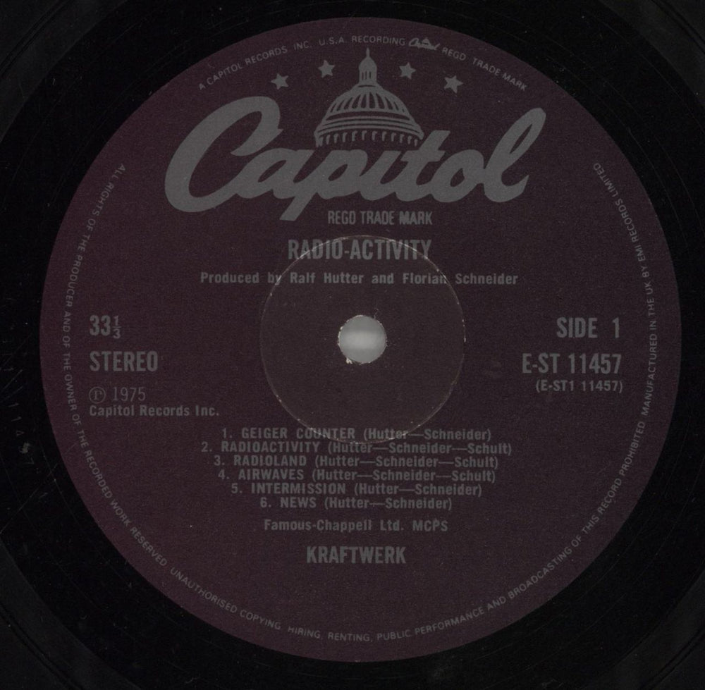 Kraftwerk Radio-Activity - Purple Label UK vinyl LP album (LP record) KRALPRA857947