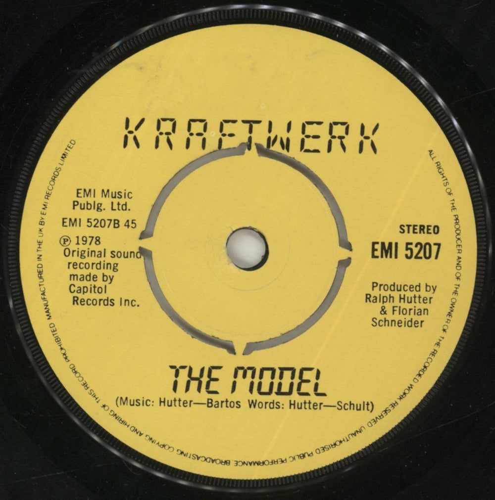 Kraftwerk The Model - 2nd UK 7" vinyl single (7 inch record / 45) KRA07TH31804