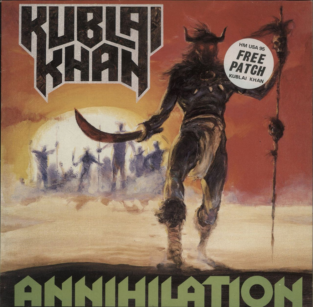 Kublai Khan Annihilation UK vinyl LP album (LP record) HMUSA95