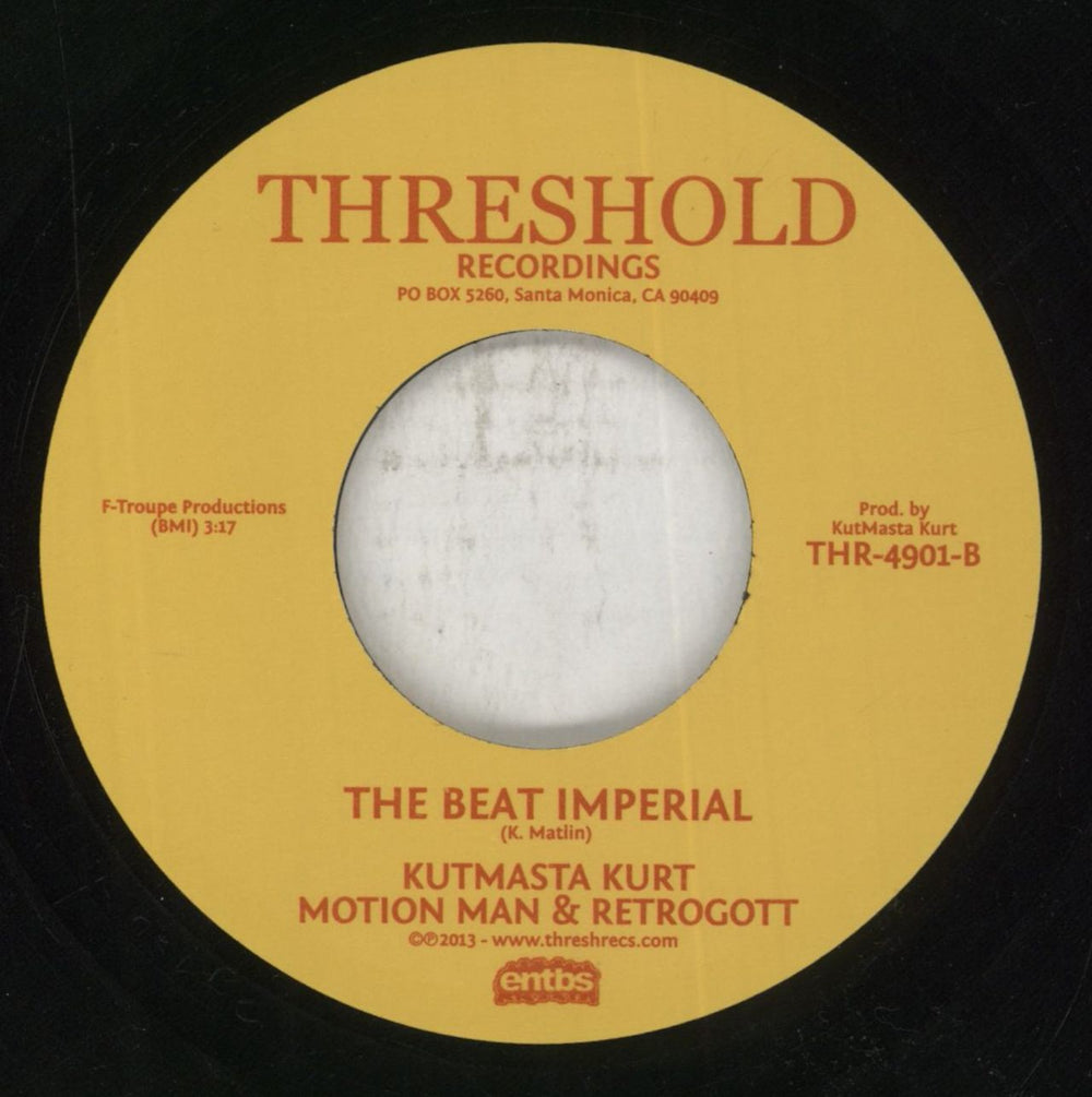 Kutmasta Kurt The Rhyme Imperial US 7" vinyl single (7 inch record / 45)