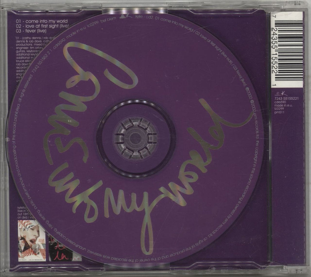 Kylie Minogue Come Into My World - CD2 UK CD single (CD5 / 5") 724355155221