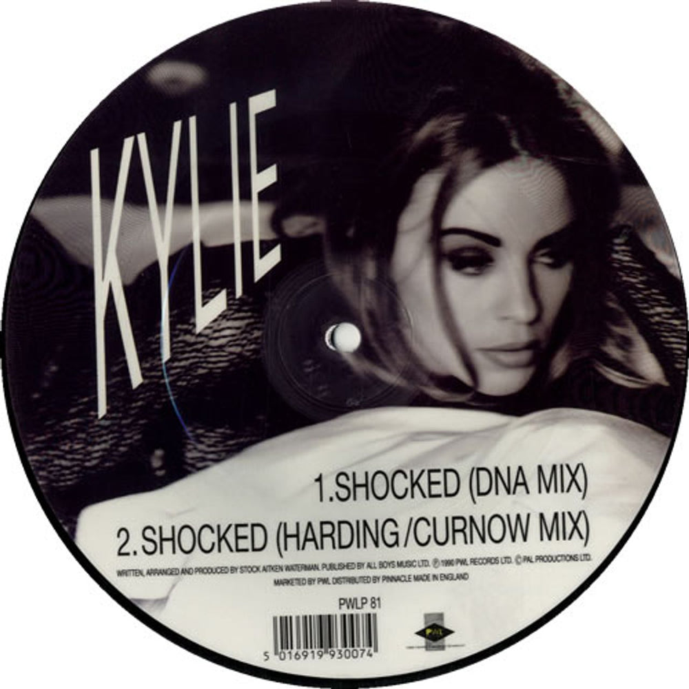 Kylie Minogue Shocked UK 7" vinyl picture disc (7 inch picture disc single) KYL7PSH00346