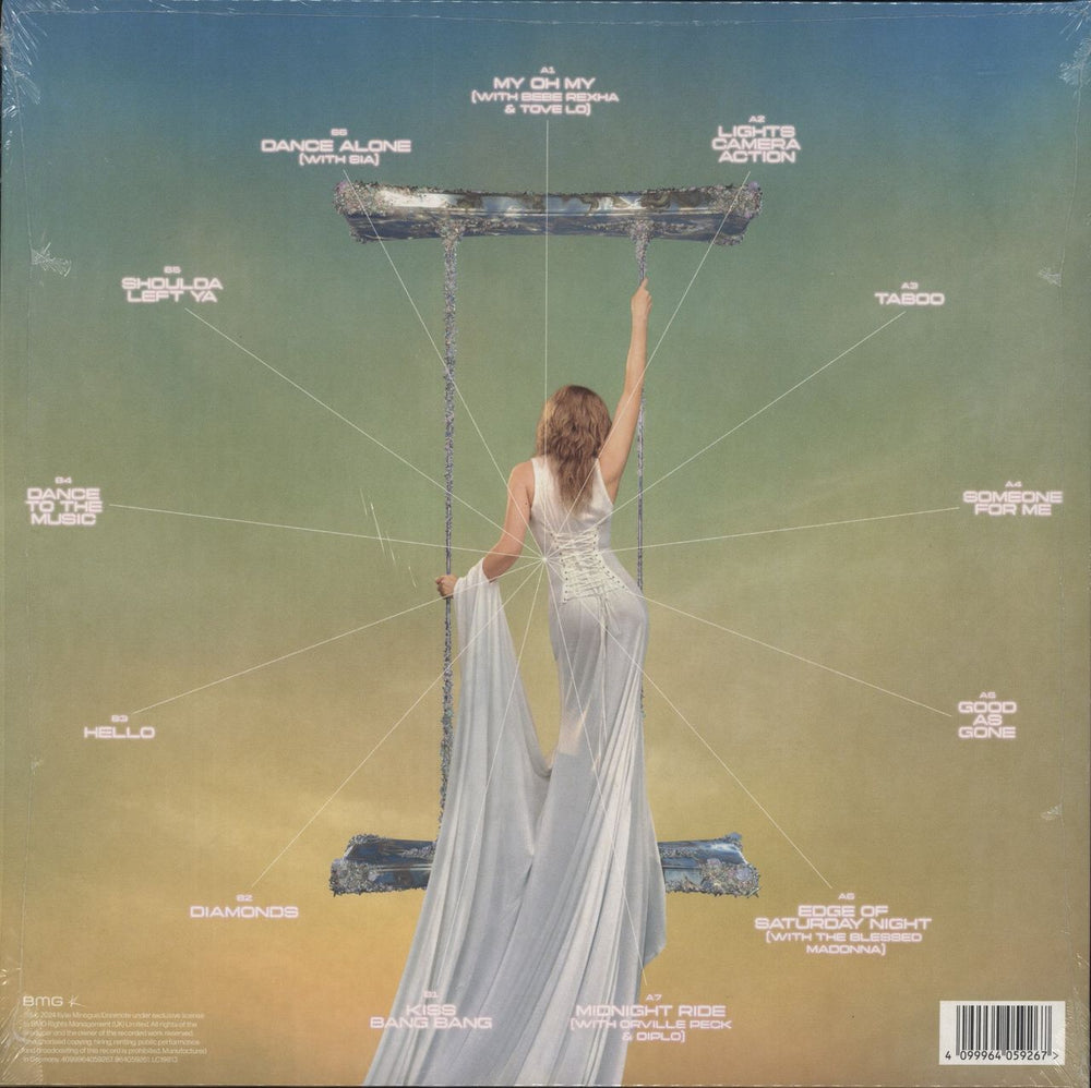 Kylie Minogue Tension II - Turquoise Vinyl + Autographed Print UK vinyl LP album (LP record) 4099964059267