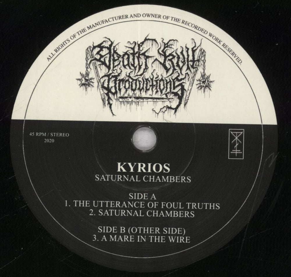 Kyrios Saturnal Chambers UK 7" vinyl single (7 inch record / 45) 7ZW07SA837976