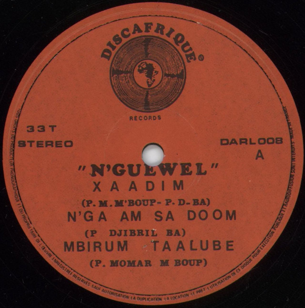 L'Orchestre N'Guewel De Dakar Xadim African vinyl LP album (LP record) 9BQLPXA881302