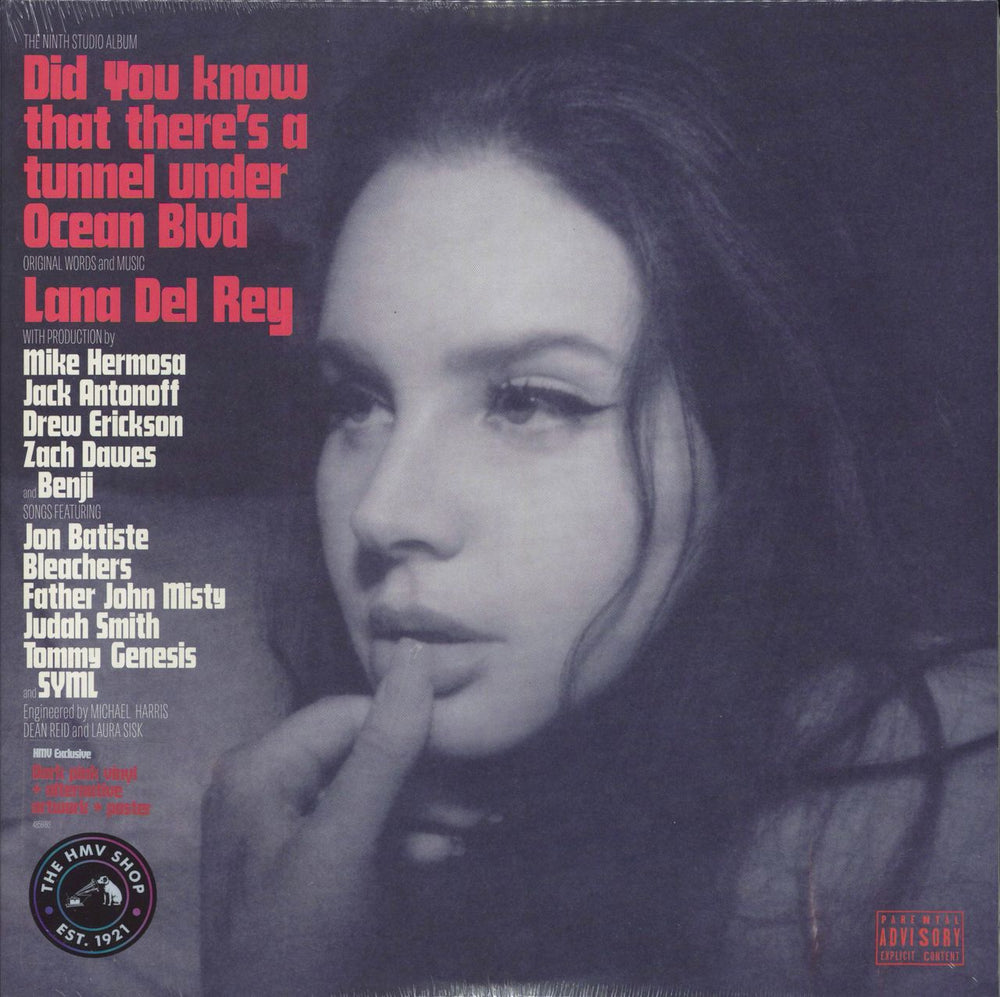 Lana Del Rey Did You Know That There's A Tunnel Under Ocean Blvd - Dark Pink Vinyl + Alternate Cover Art - Sealed UK 2-LP vinyl record set (Double LP Album) 4859193