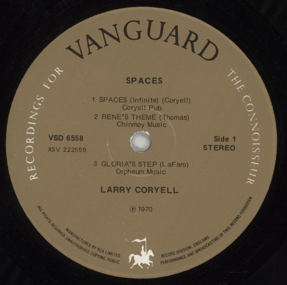 Larry Coryell Spaces US vinyl LP album (LP record) YCYLPSP591303