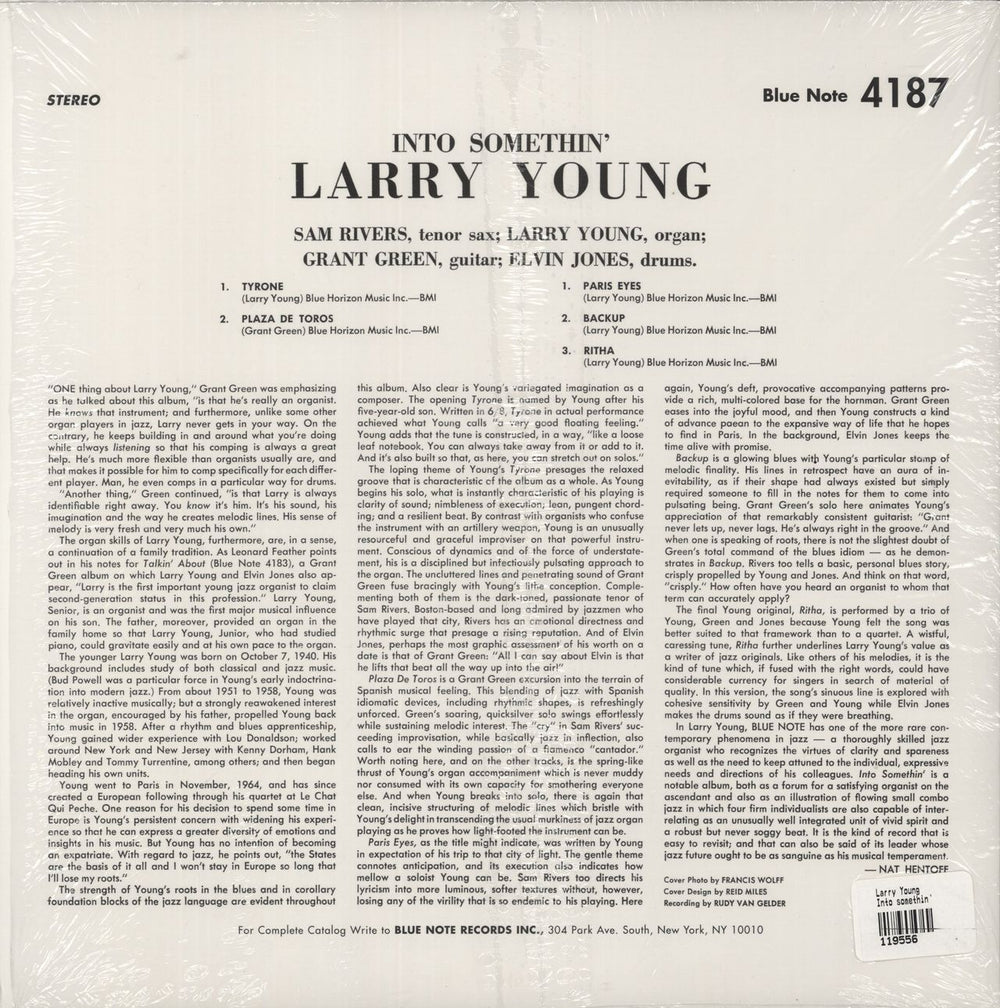 Larry Young Into Something - Shrink US vinyl LP album (LP record)