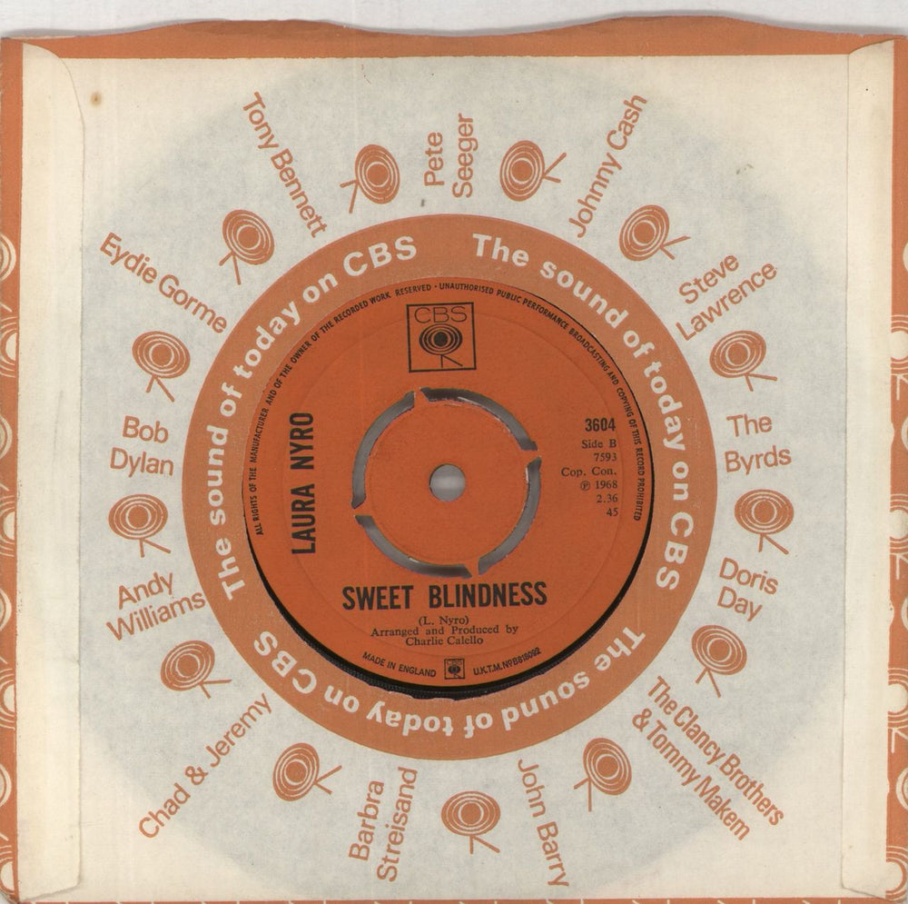 Laura Nyro Eli's Comin UK 7" vinyl single (7 inch record / 45)