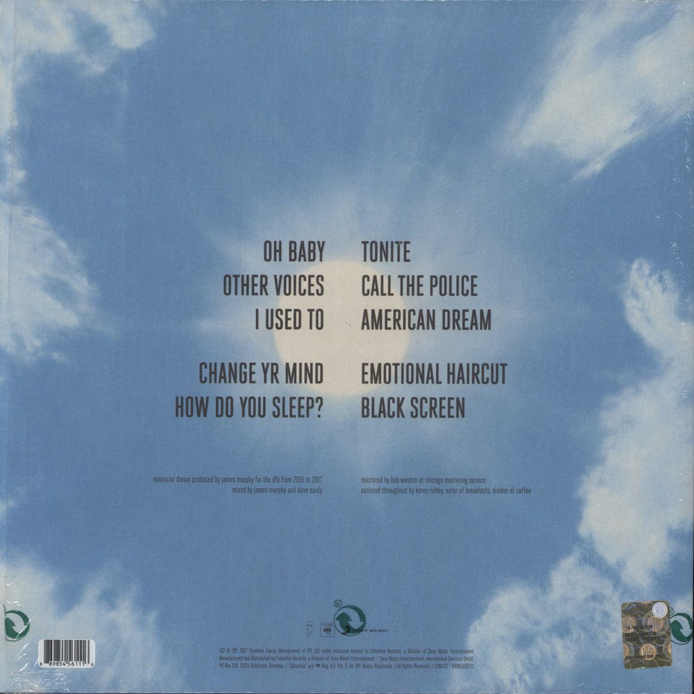 LCD Soundsystem American Dream US 2-LP vinyl record set (Double LP Album) 889854561116