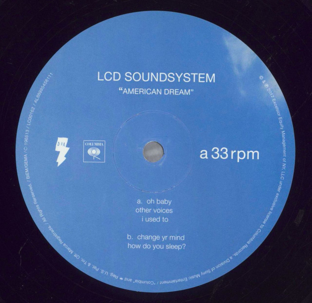 LCD Soundsystem American Dream US 2-LP vinyl record set (Double LP Album) CDS2LAM825451