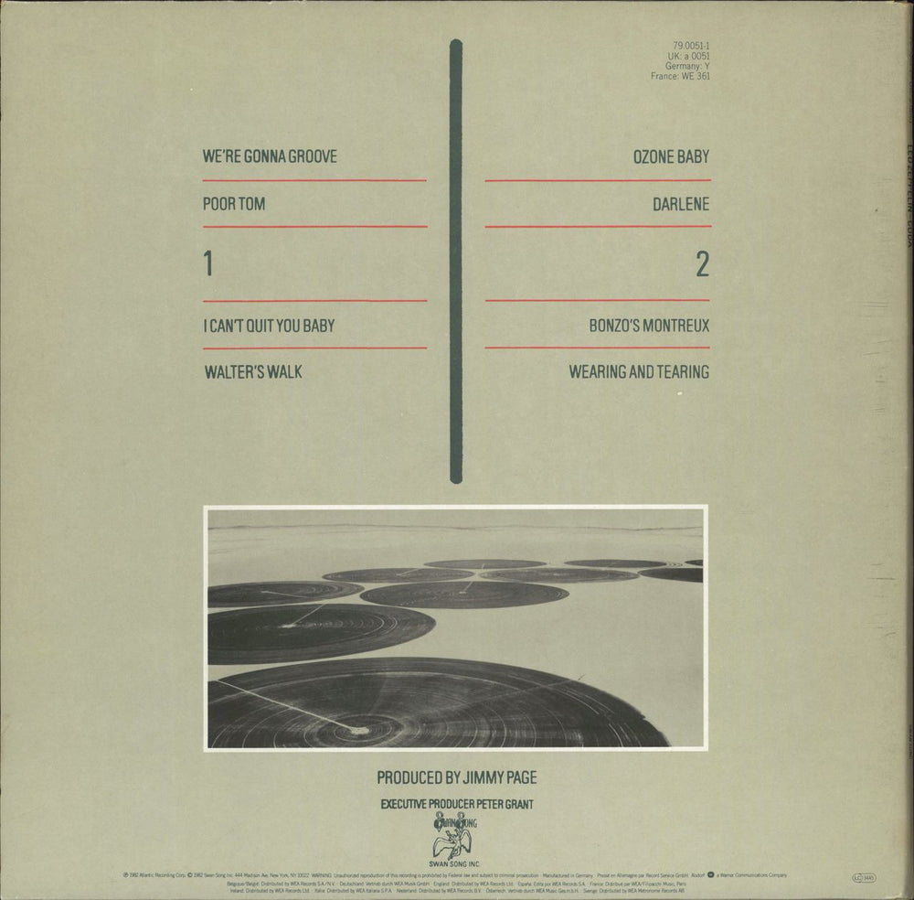 Led Zeppelin Coda - 1st UK vinyl LP album (LP record)