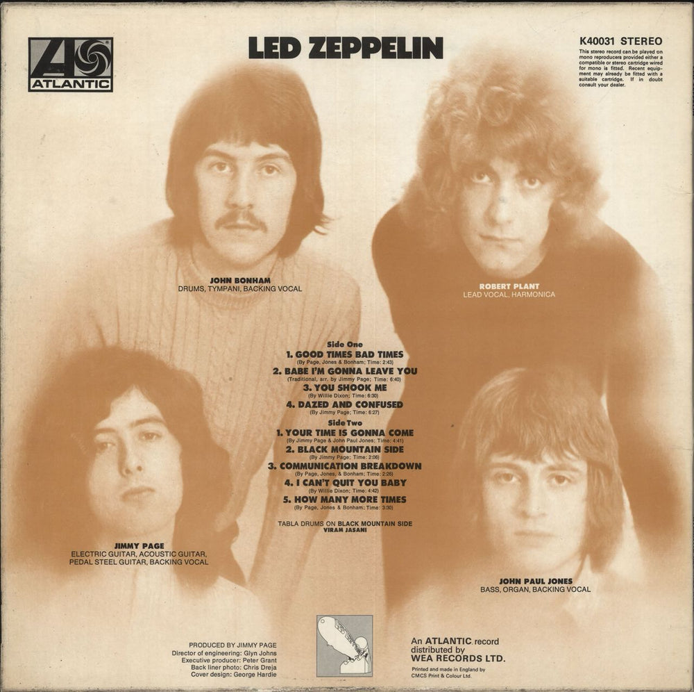 Led Zeppelin Led Zeppelin - 9th UK vinyl LP album (LP record)