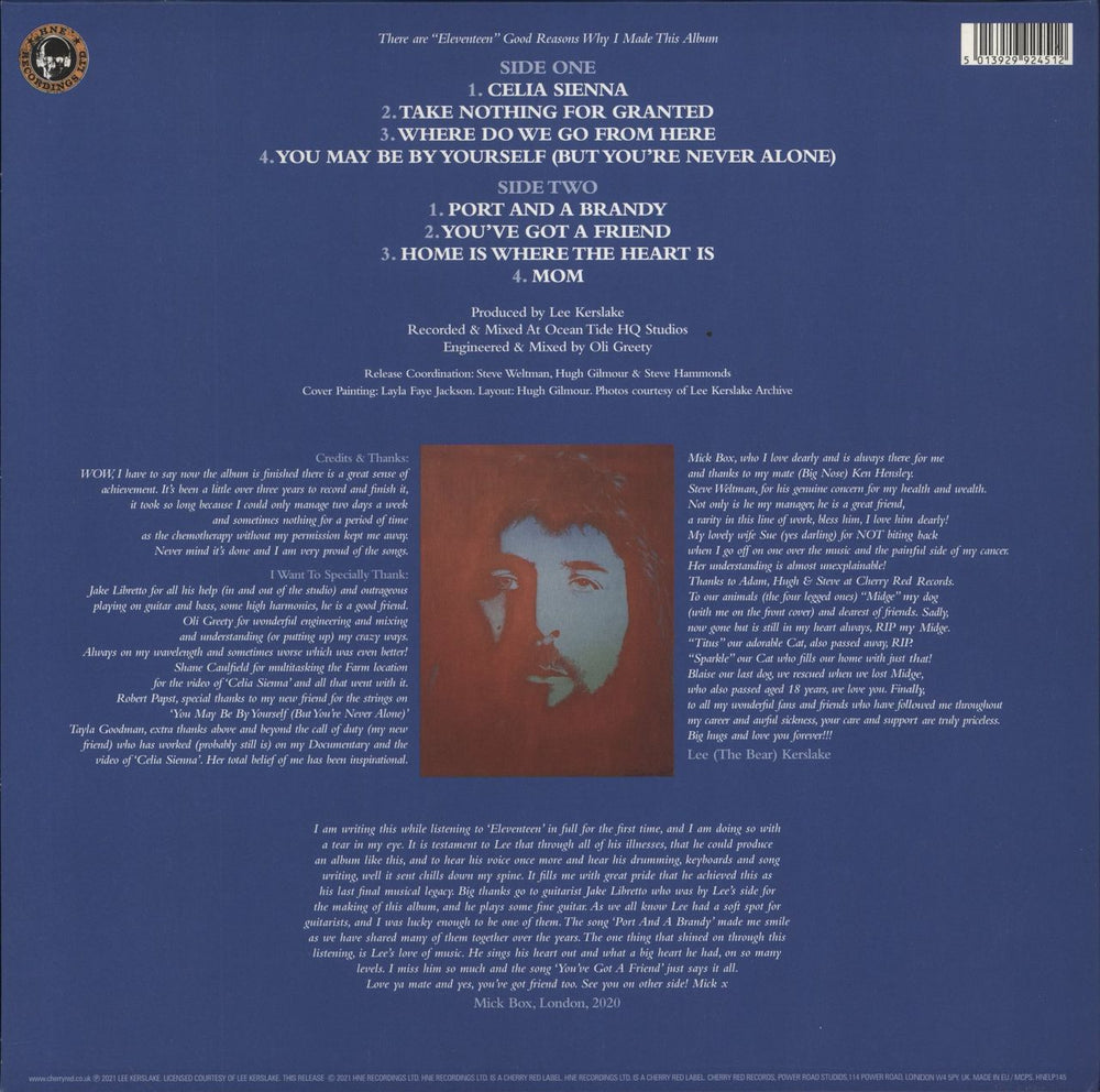 Lee Kerslake Eleventeen UK vinyl LP album (LP record) 5013929924512