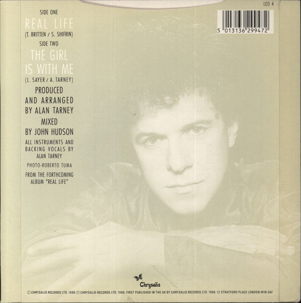 Leo Sayer Real Life UK 7" vinyl single (7 inch record / 45) 5013136299472