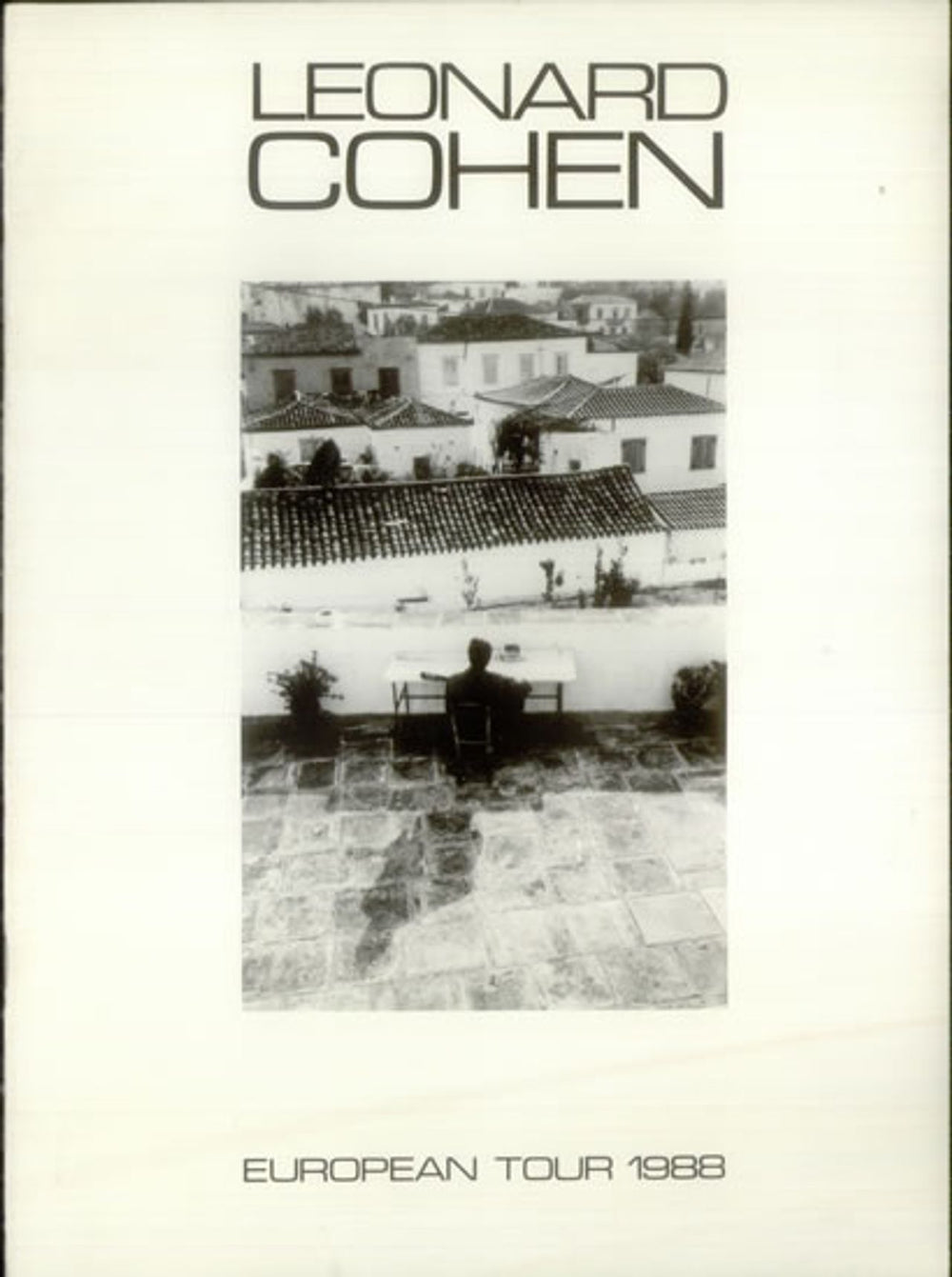 Leonard Cohen I'm Your Man - European Tour 1988 UK tour programme TOUR PROGRAMME