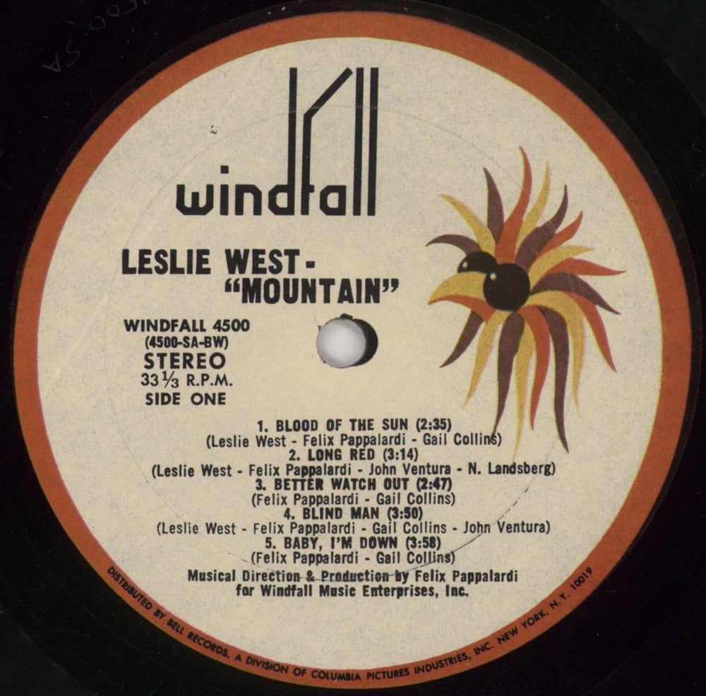 Leslie West Mountain - VG US vinyl LP album (LP record) L-WLPMO859298