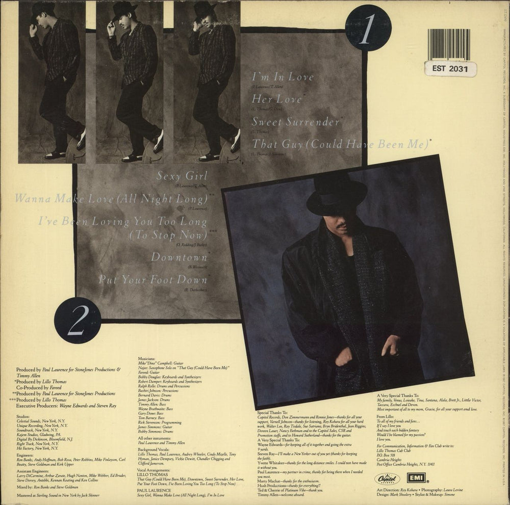 Lillo Thomas Lillo US vinyl LP album (LP record)