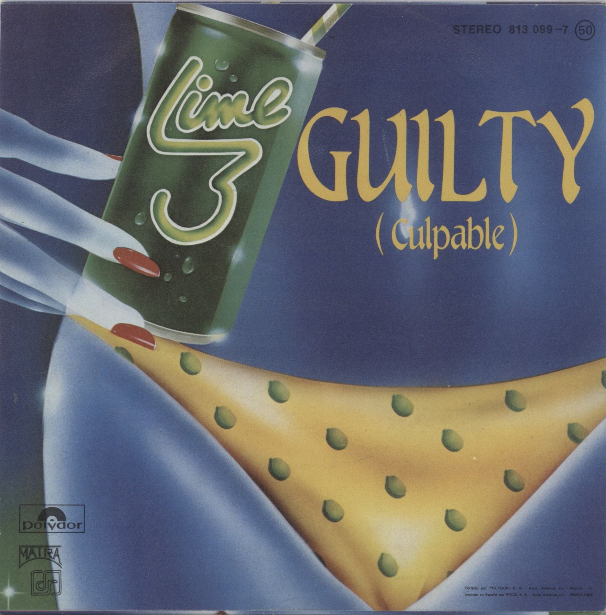 Lime Guilty Spanish 7\" vinyl single (7 inch record / 45)