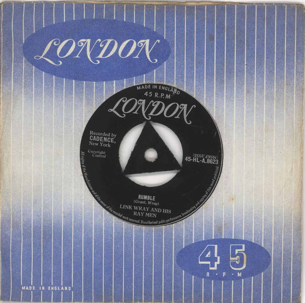 Link Wray Rumble UK 7" vinyl single (7 inch record / 45) 45-HL-A.8623
