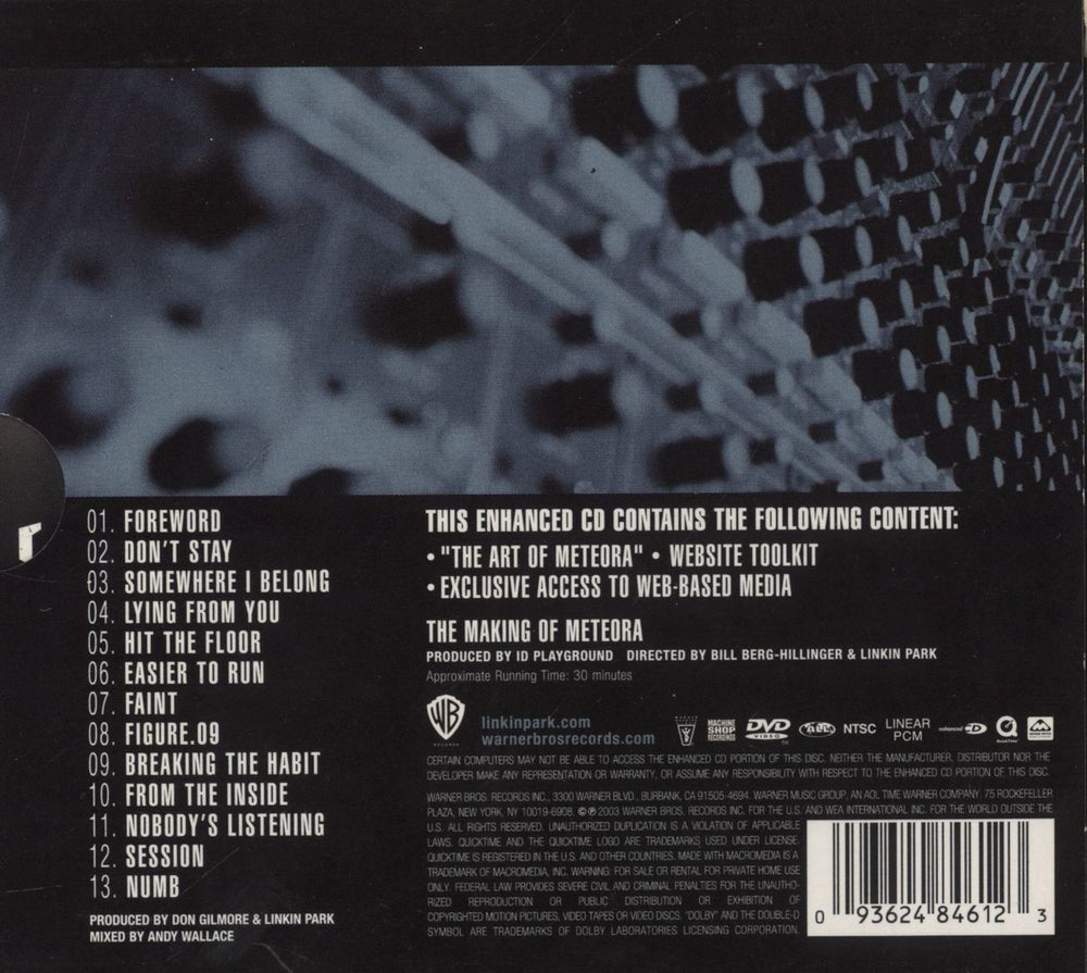 Linkin Park Meteora UK 2-disc CD/DVD set 093624846123