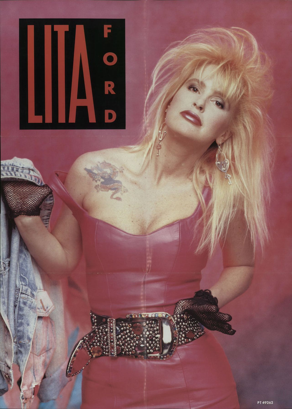 Lita Ford Hungry + Poster UK 12" vinyl single (12 inch record / Maxi-single) LTF12HU55924