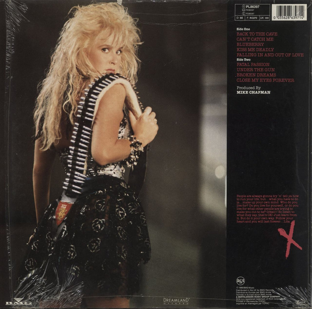 Lita Ford Lita UK vinyl LP album (LP record) 035628639714
