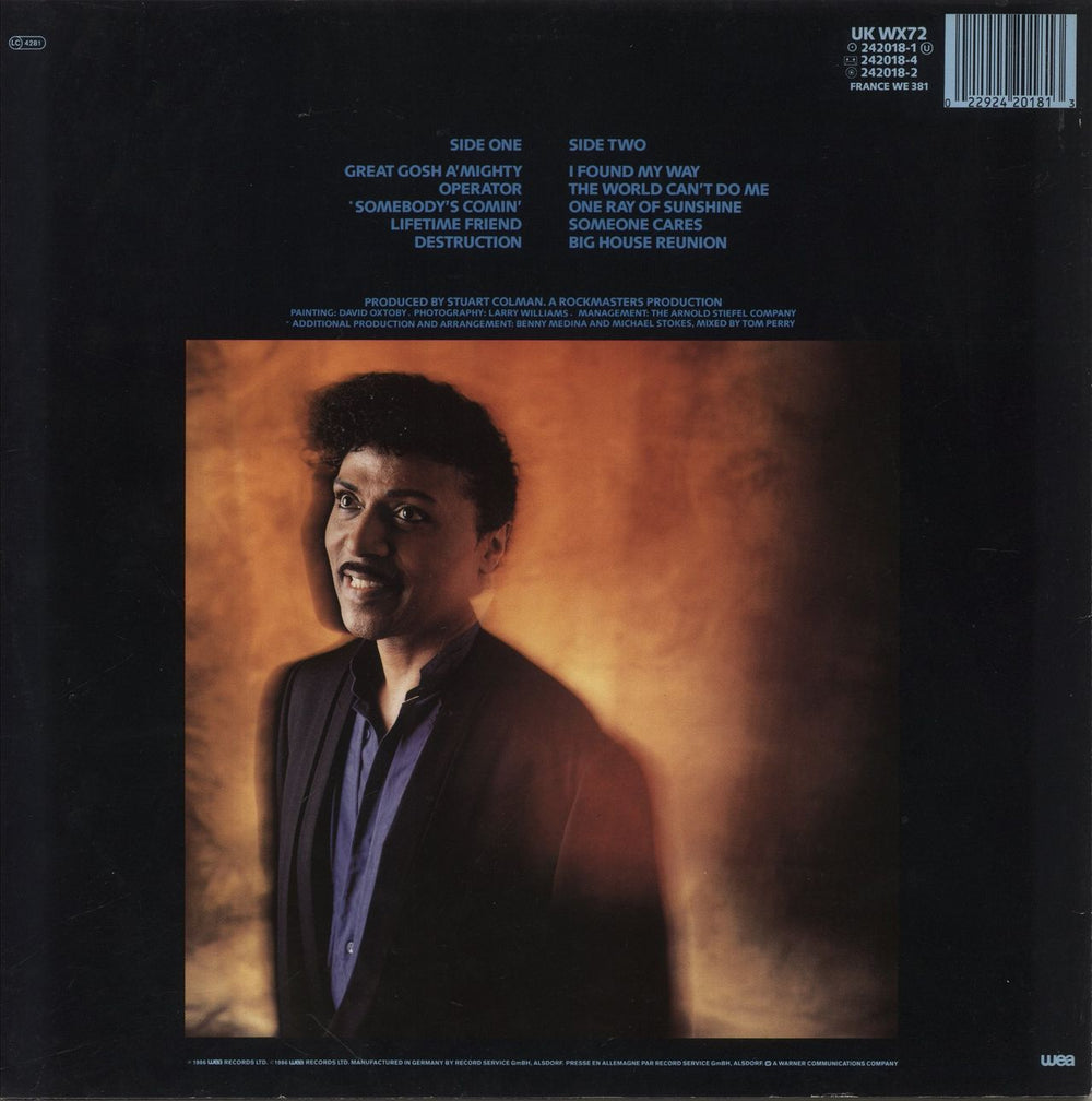 Little Richard Lifetime Friend UK vinyl LP album (LP record) 022924201813