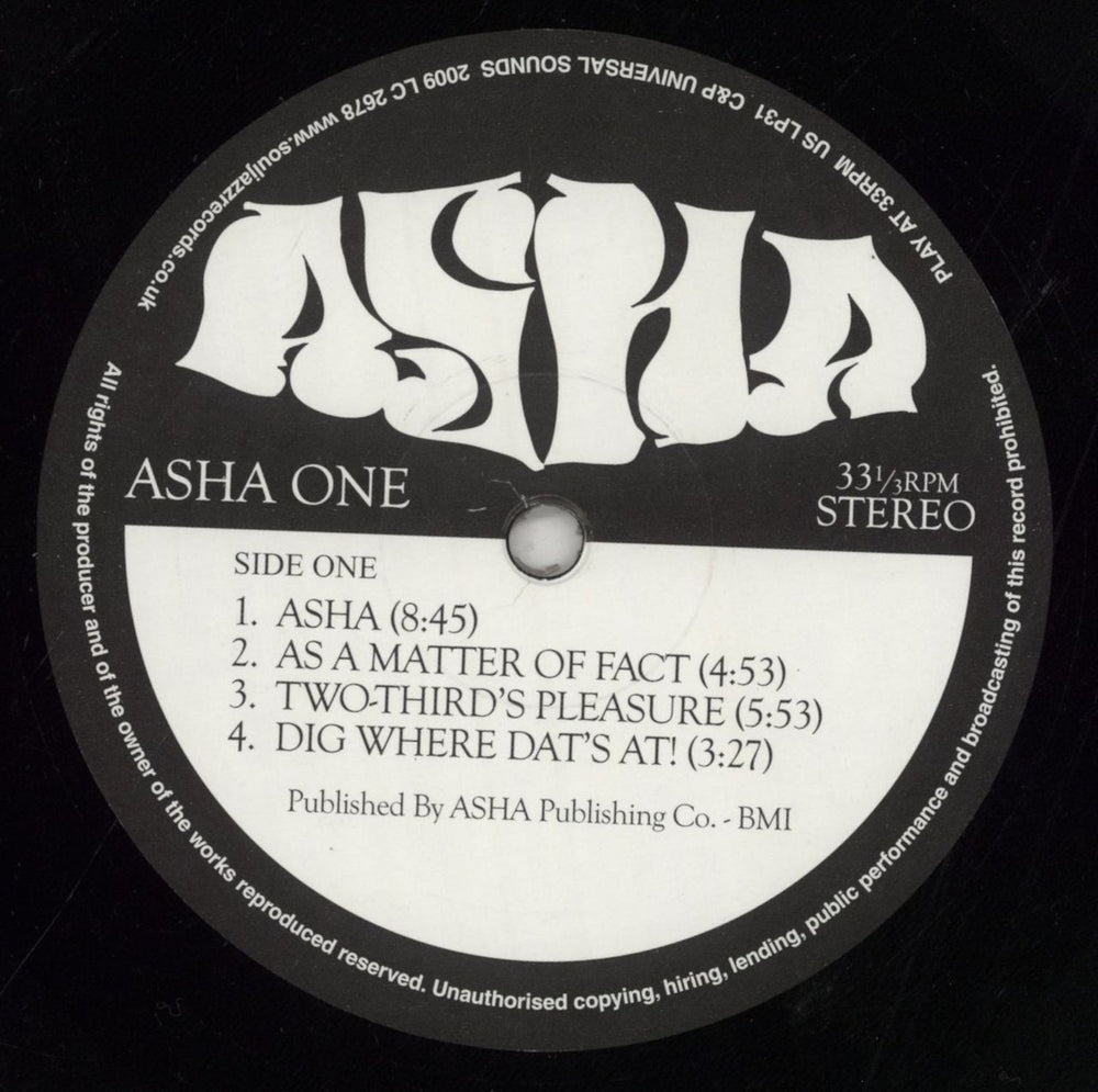 Lloyd McNeill Asha UK vinyl LP album (LP record) OMZLPAS854772