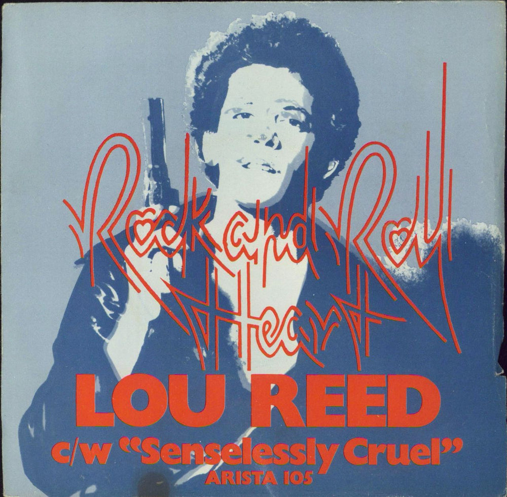 Lou Reed Rock And Roll Heart UK Promo 7" vinyl single (7 inch record / 45) ARISTA105