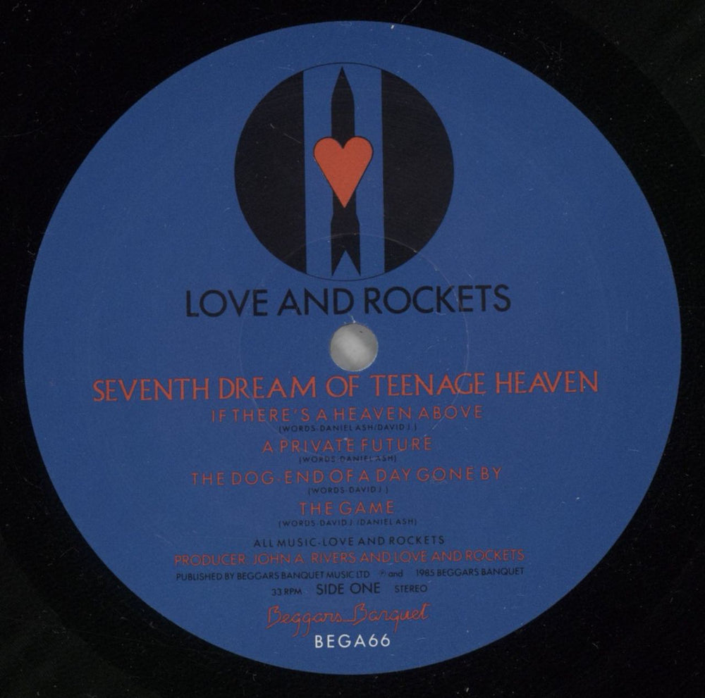 Love & Rockets Seventh Dream Of Teenage Heaven - Embossed Gatefold - VG UK vinyl LP album (LP record) L&RLPSE878303