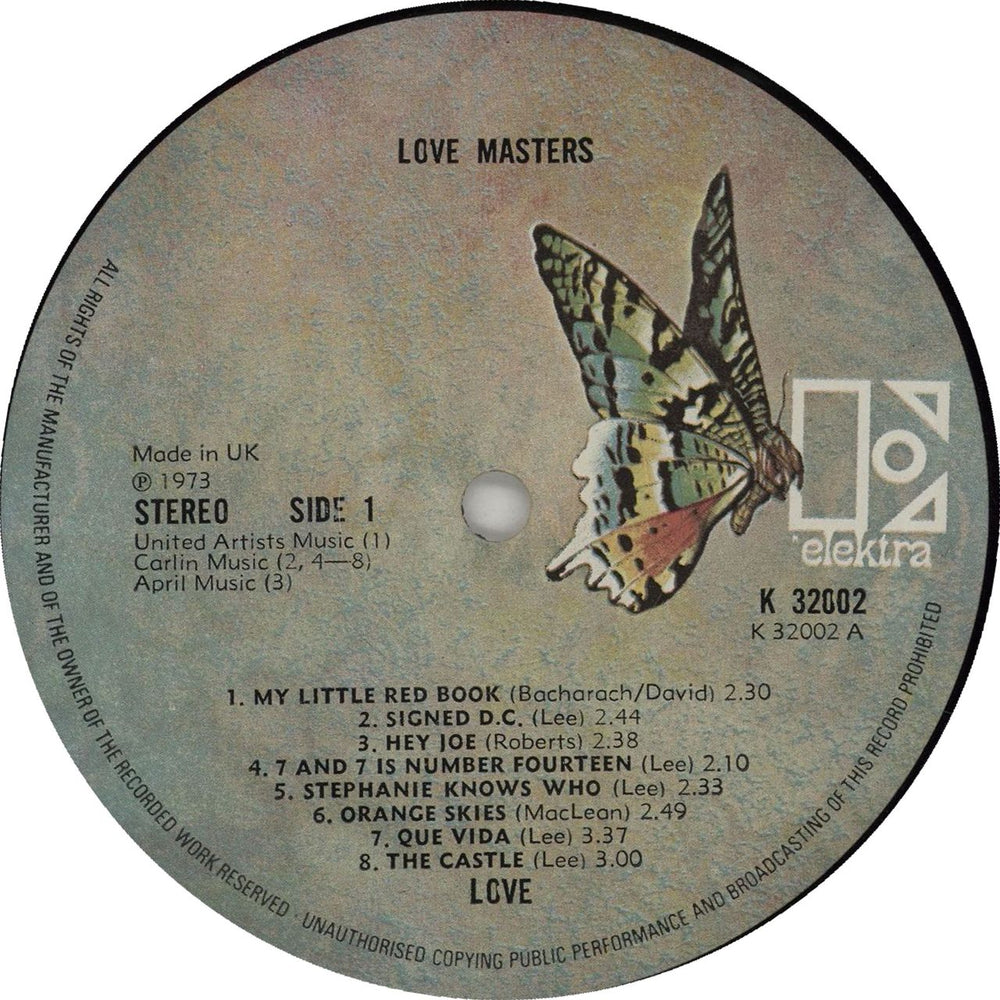 Love Elektra Masters - EX UK vinyl LP album (LP record) LOVLPEL129626