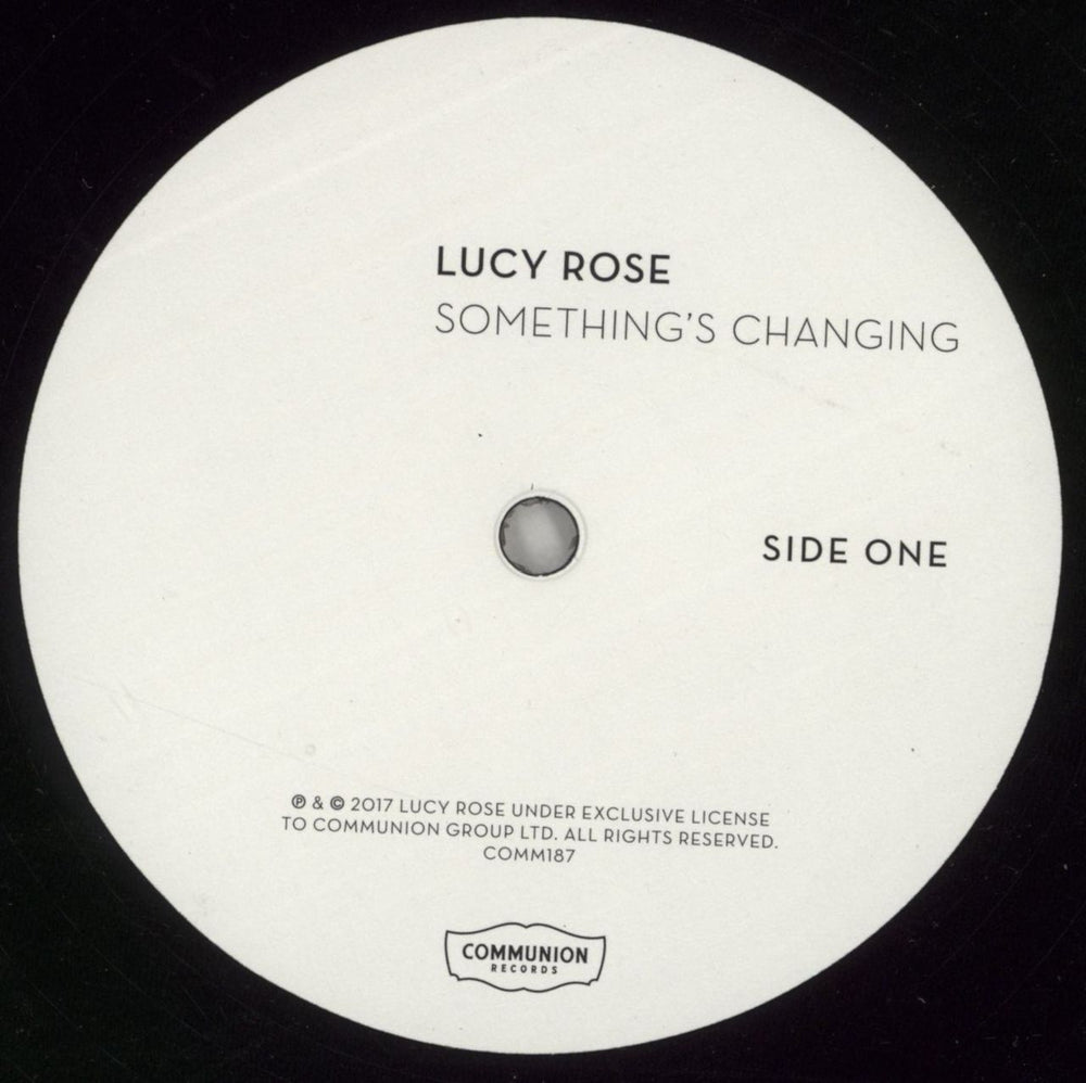 Lucy Rose Something's Changing - Autographed UK vinyl LP album (LP record) L7ELPSO871062