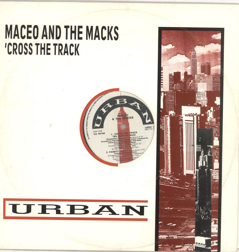 Maceo & The Macks 'Cross The Track UK 12" vinyl single (12 inch record / Maxi-single) URBX1