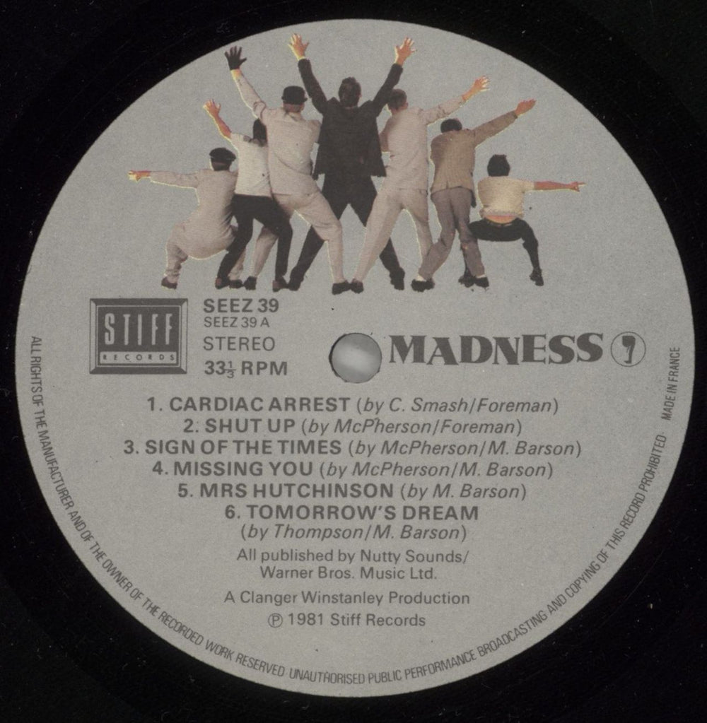 Madness Madness 7 French vinyl LP album (LP record) MDNLPMA856101