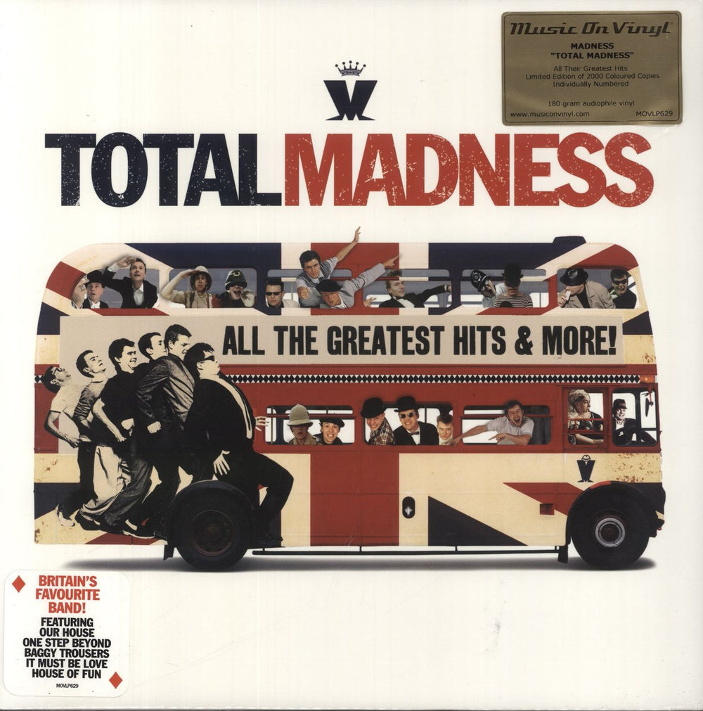 Madness Total Madness - 180gm Red Vinyl UK 2-LP vinyl record set (Double LP Album) MOVLP629