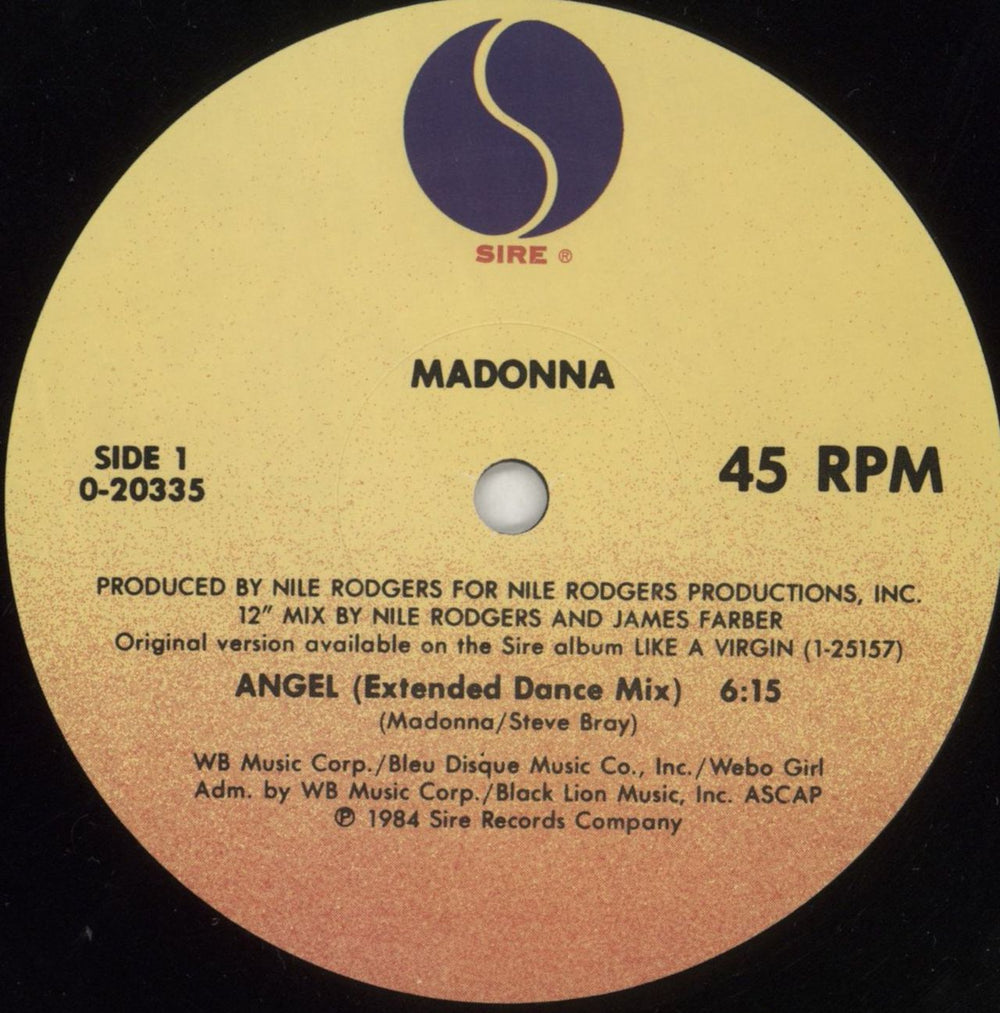 Madonna Angel US 12" vinyl single (12 inch record / Maxi-single) MAD12AN569616