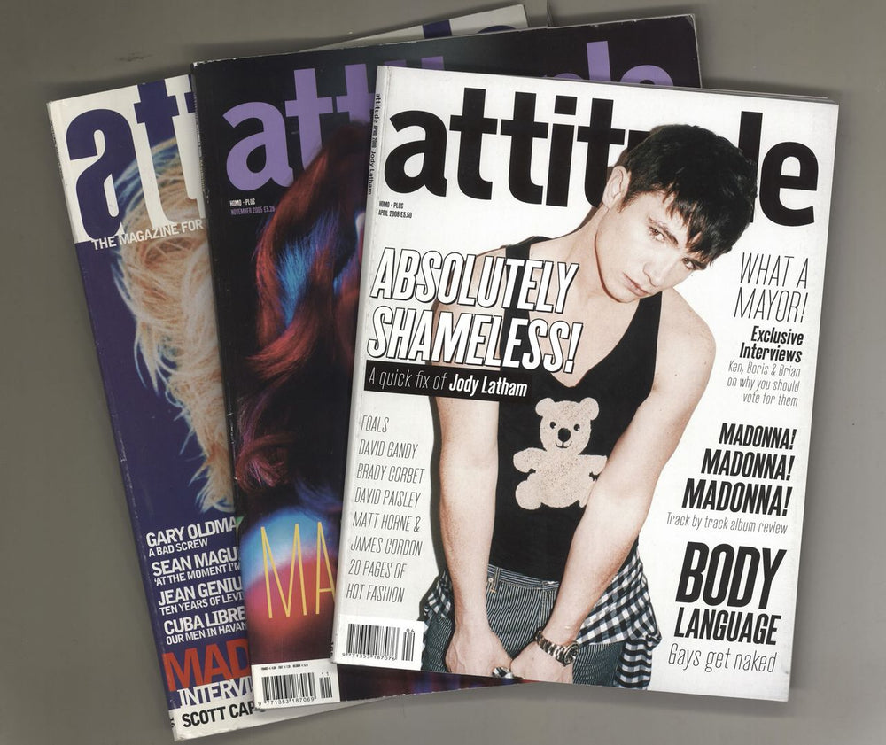 Madonna Attitude - Three Issues UK magazine THREE MAGAZINEA