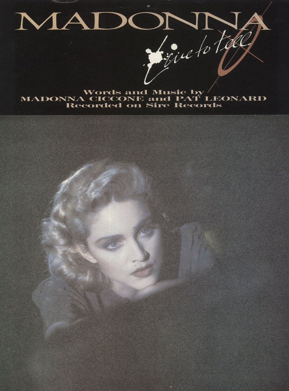 Madonna Live To Tell UK sheet music 20759