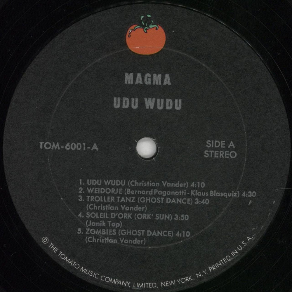 Magma Udu Wudu US vinyl LP album (LP record) M-GLPUD851842