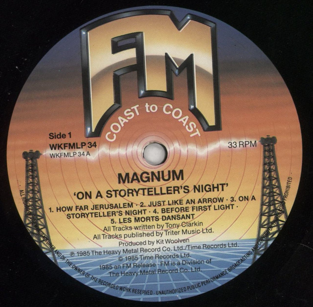 Magnum On A Storyteller's Night UK vinyl LP album (LP record) MAGLPON447397