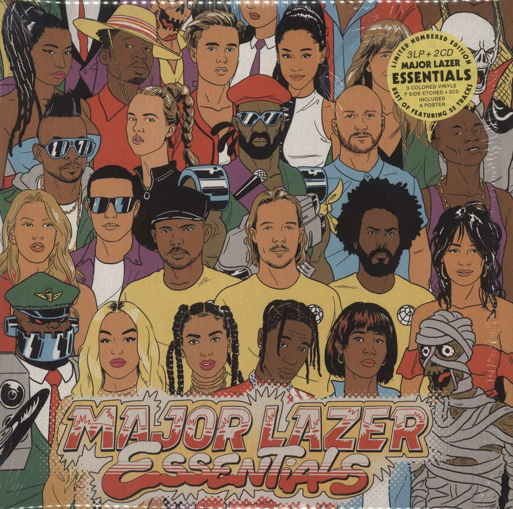 Major Lazer Essentials - Yellow Vinyl US 3-LP vinyl record set (Triple LP Album) BEC5543846