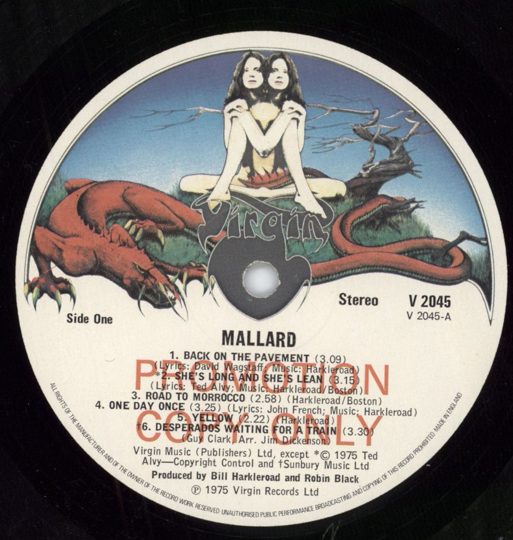 Mallard Mallard - Promo Stamped Labels UK Promo vinyl LP album (LP record) RLLLPMA792582