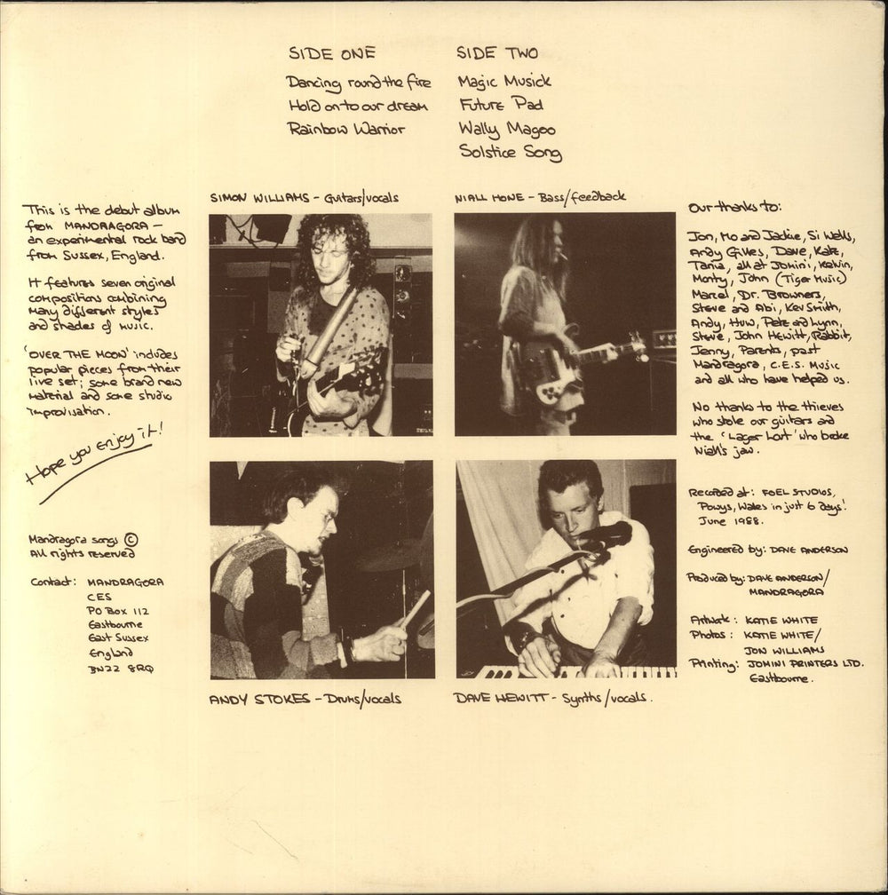 Mandragora Over The Moon UK vinyl LP album (LP record)