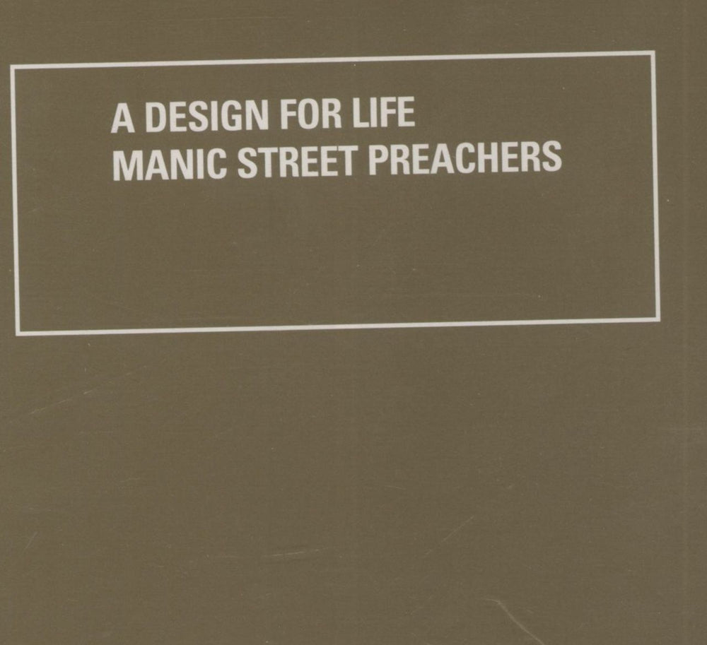 Manic Street Preachers A Design For Life - Jewel Case UK CD single (CD5 / 5") 663070-5