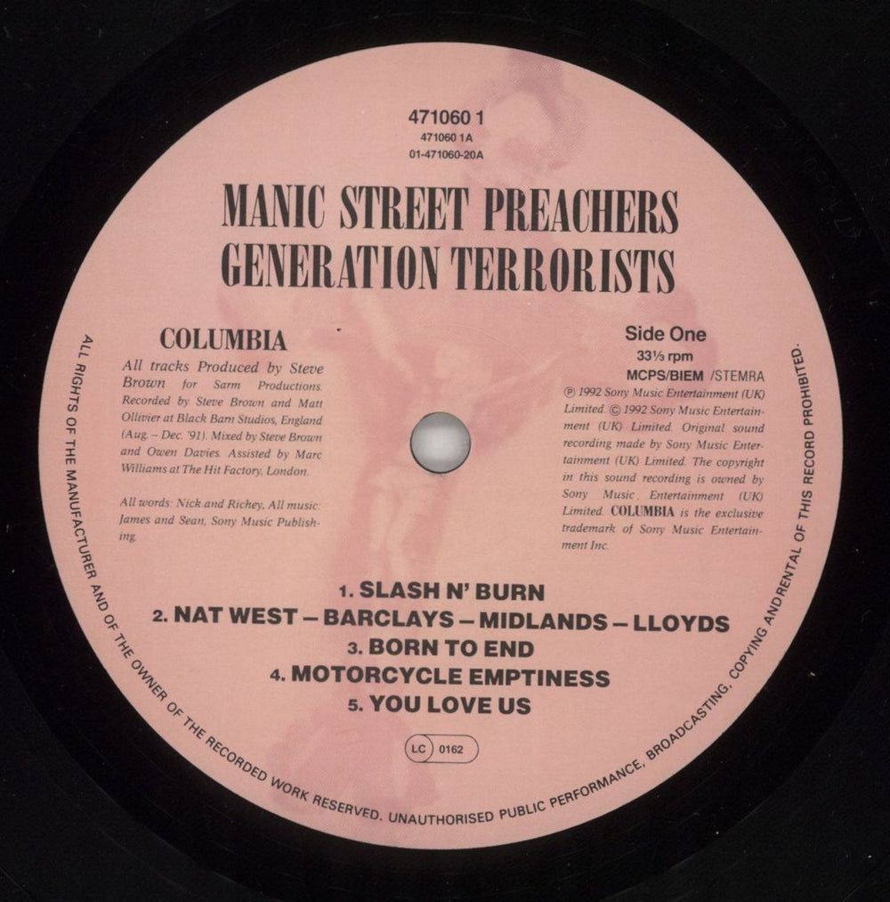 Manic Street Preachers Generation Terrorists - EX UK 2-LP vinyl record set (Double LP Album) MAS2LGE343687