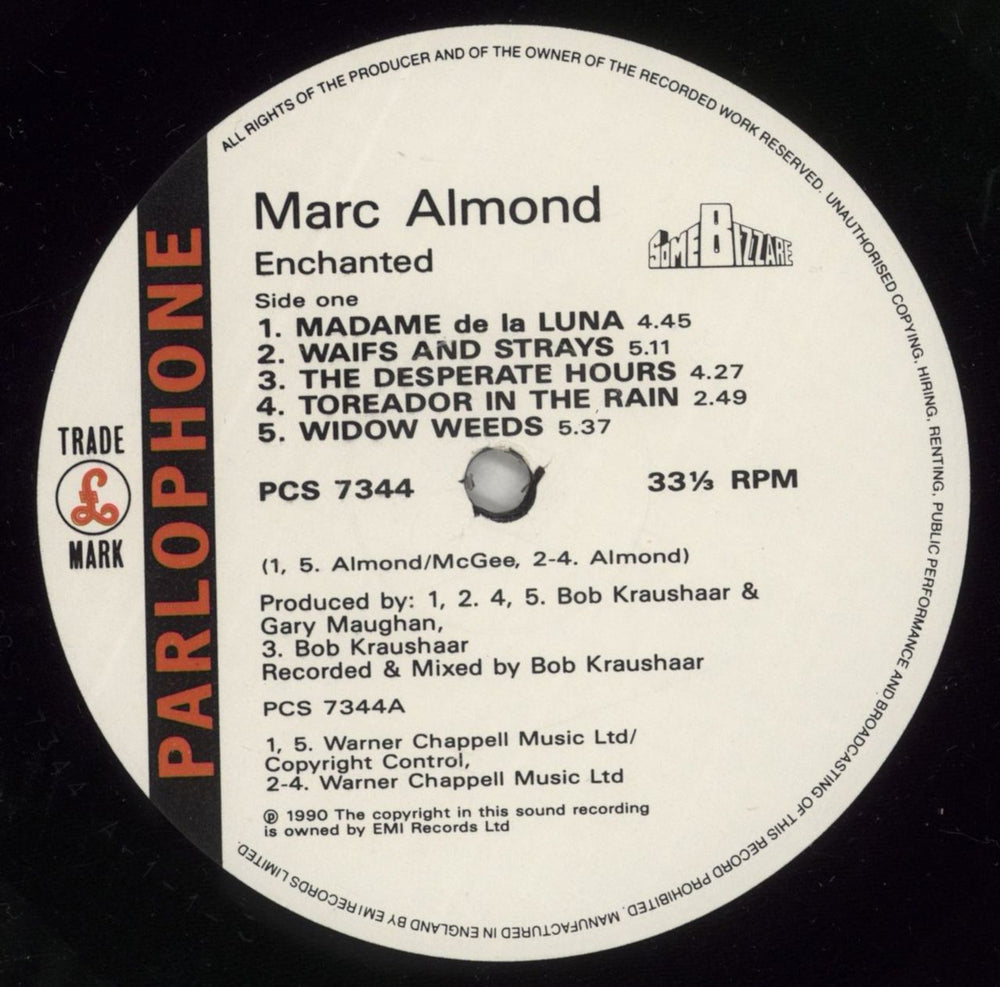 Marc Almond Enchanted UK vinyl LP album (LP record) ALMLPEN874999